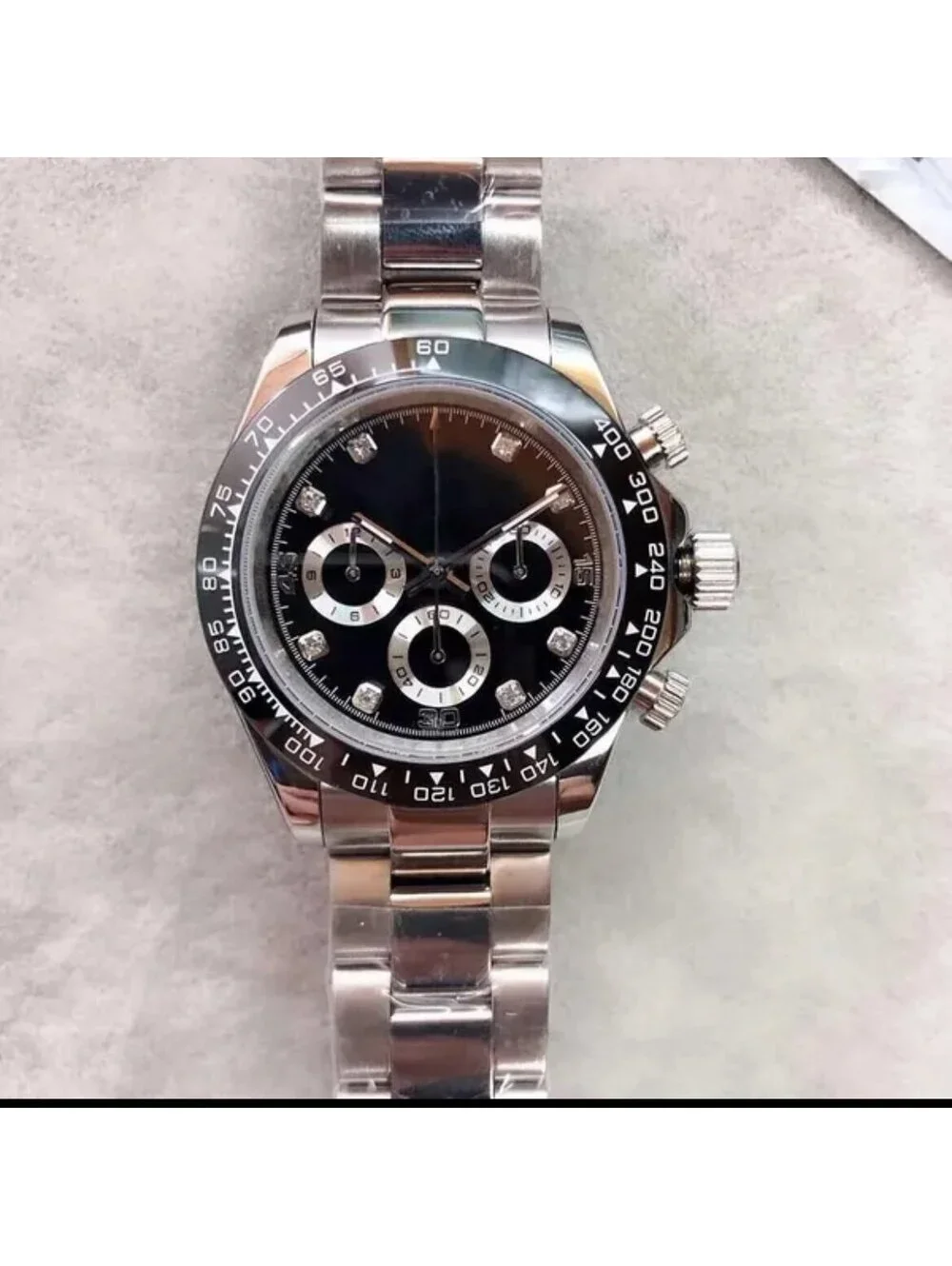 Men's Stainless Steel Mechanical Watch with Sapphire Crystal diamonds stock 171